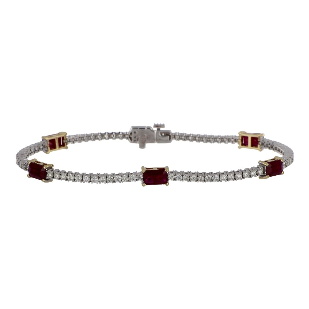 Ruby Bracelet (Ruby 2.82 cts. White Diamond 1.94 cts.) Not Net