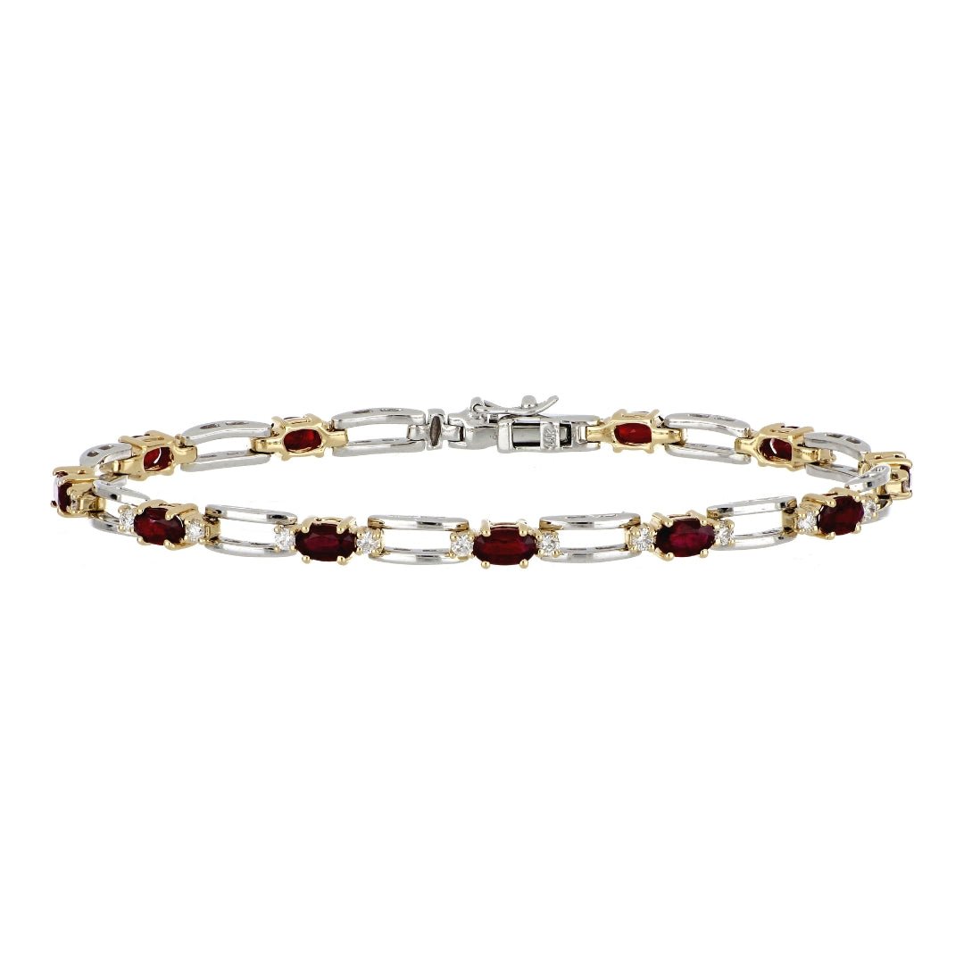Ruby Bracelet (Ruby 3.44 cts. White Diamond 0.62 cts.) Not Net