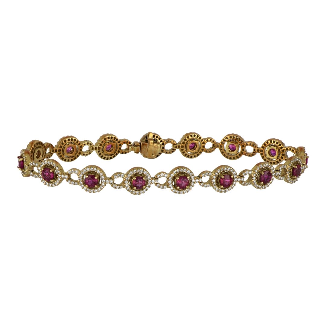 Ruby Bracelet (Ruby 3.45 cts. White Diamond 1.61 cts.) Not Net
