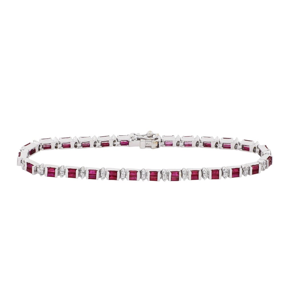 Buy Ruby Bracelet (Ruby 4.47 cts. White Diamond 0.9 cts.) at Kay's Fine Jewelry