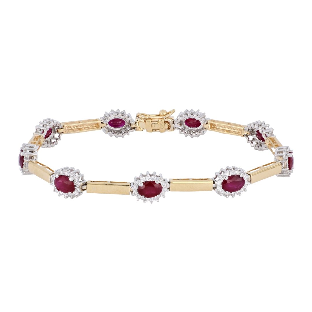Ruby Bracelet (Ruby 4.58 cts. White Diamond 1.18 cts.) Not Net