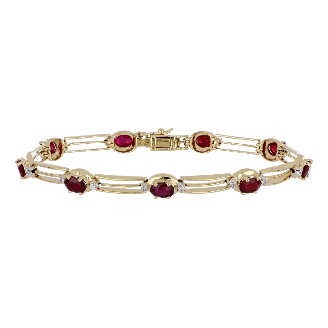 Buy Ruby Bracelet (Ruby 4.91 cts. White Diamond 0.28 cts.) at Kay's Fine Jewelry