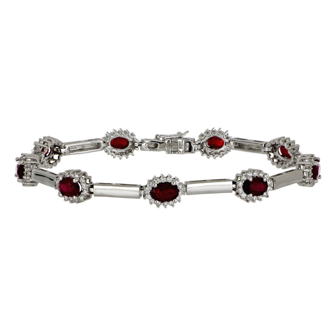 Ruby Bracelet (Ruby 5.48 cts. White Diamond 1.2 cts.) Not Net