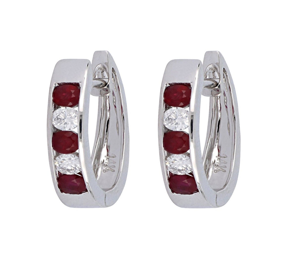 Buy Ruby Earrings (Ruby 0.47 cts. White Diamond 0.24 cts.) at Kay's Fine Jewelry