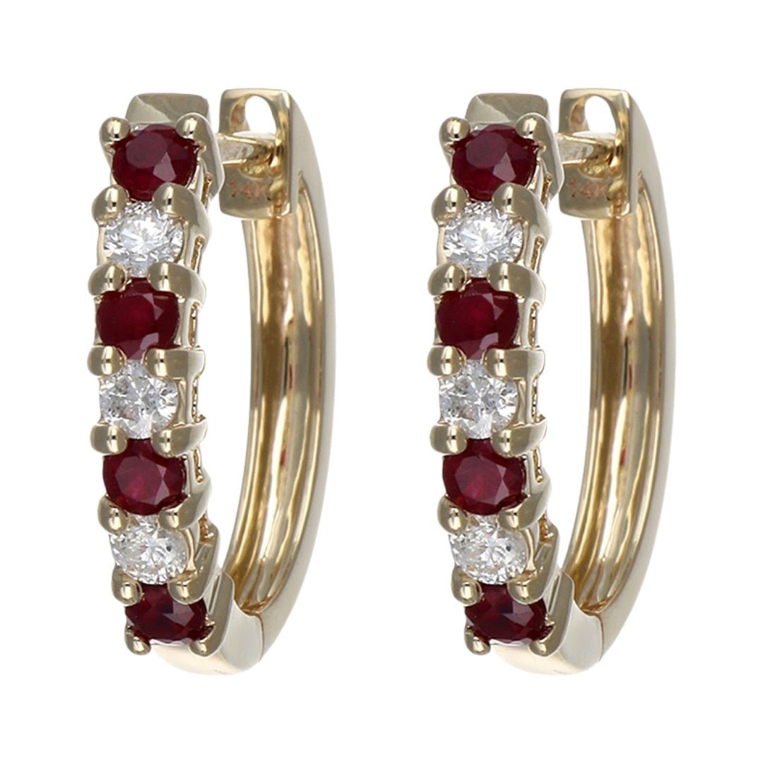 Buy Ruby Earrings (Ruby 0.47 cts. White Diamond 0.26 cts.) at Kay's Fine Jewelry