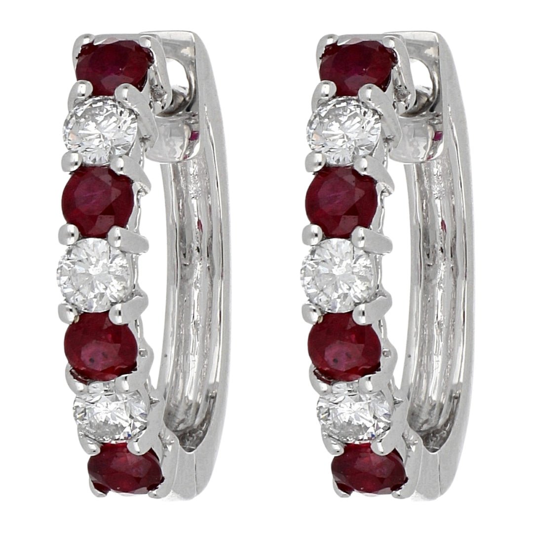 Buy Ruby Earrings (Ruby 0.56 cts. White Diamond 0.29 cts.) at Kay's Fine Jewelry