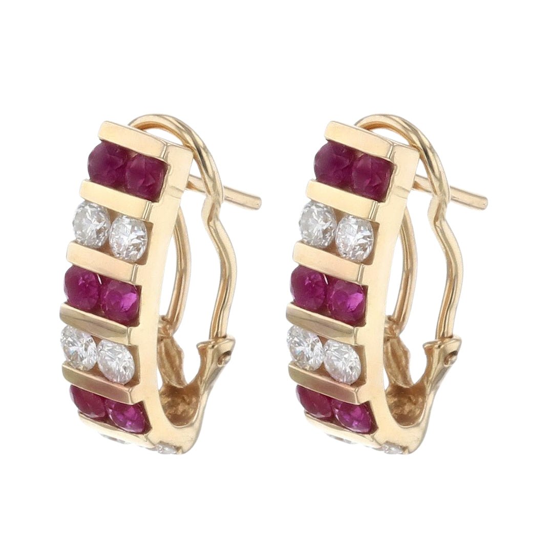 Buy Ruby Earrings (Ruby 1.25 cts. White Diamond 0.95 cts.) at Kay's Fine Jewelry