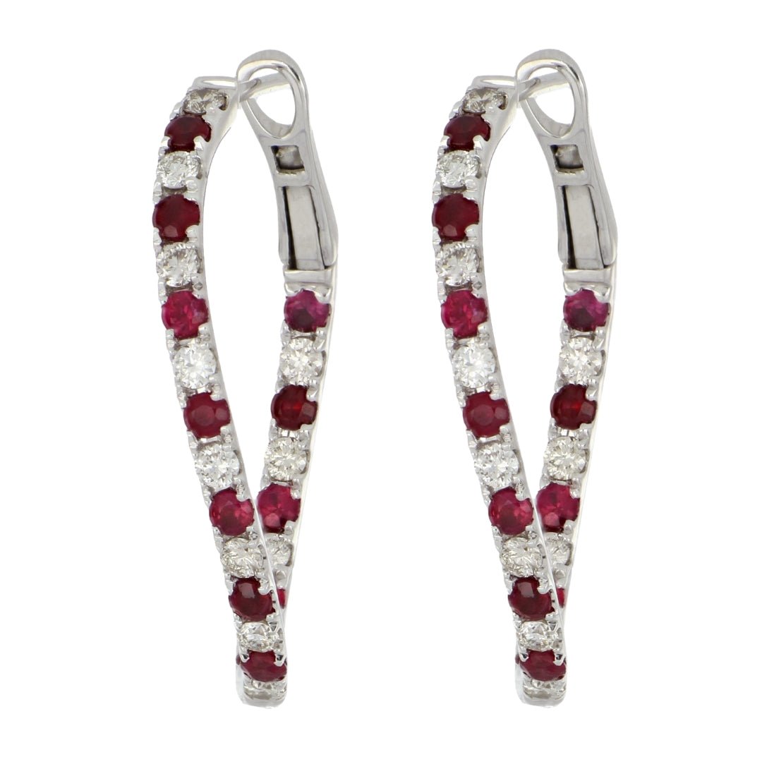 Ruby Earrings (Ruby 1.34 cts. White Diamond 0.96 cts.) Not Net