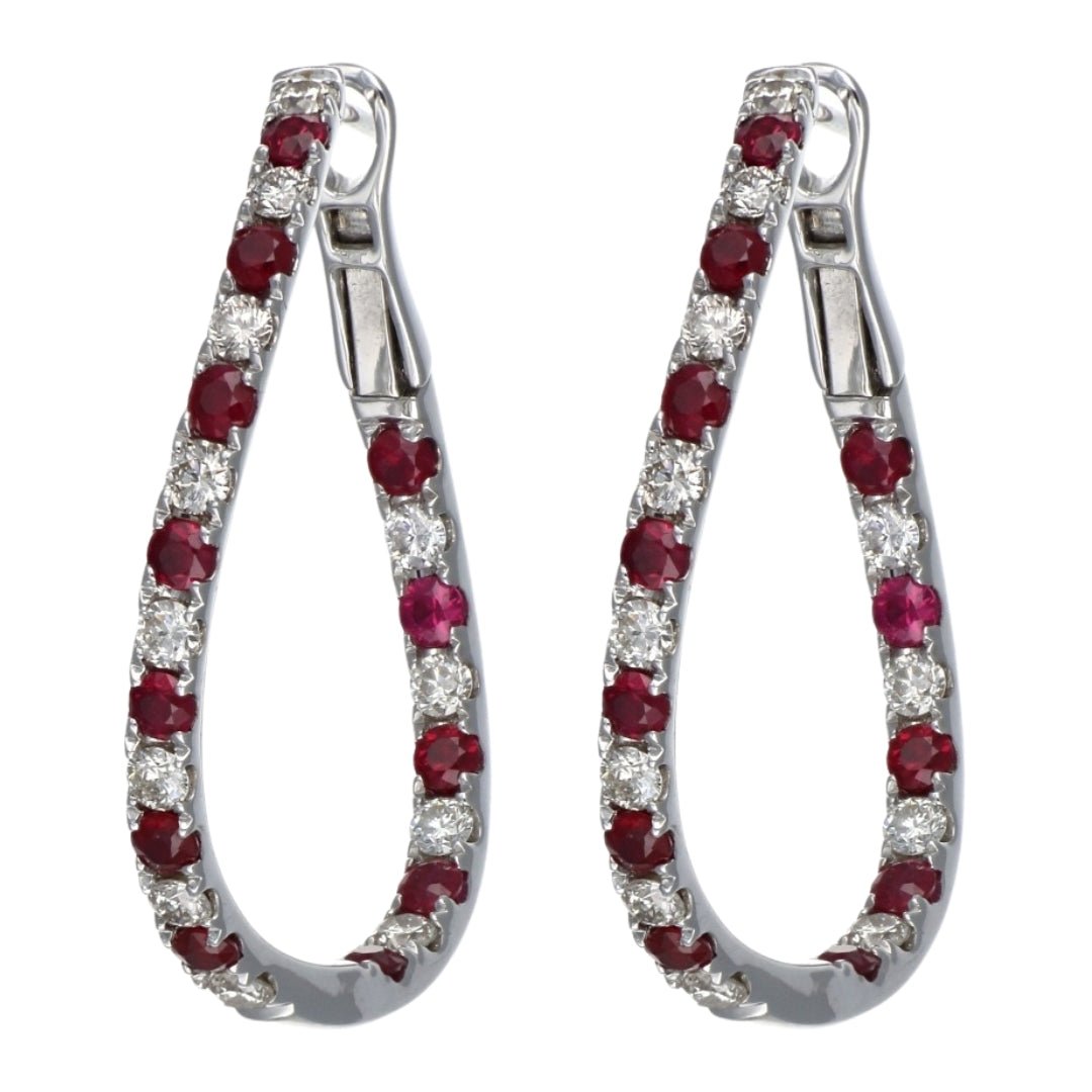 Ruby Earrings (Ruby 1.34 cts. White Diamond 0.96 cts.) Not Net
