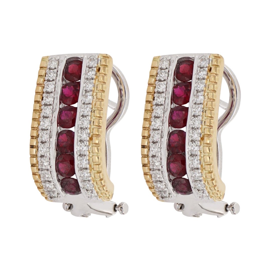 Buy Ruby Earrings (Ruby 1.46 cts. White Diamond 0.52 cts.) at Kay's Fine Jewelry