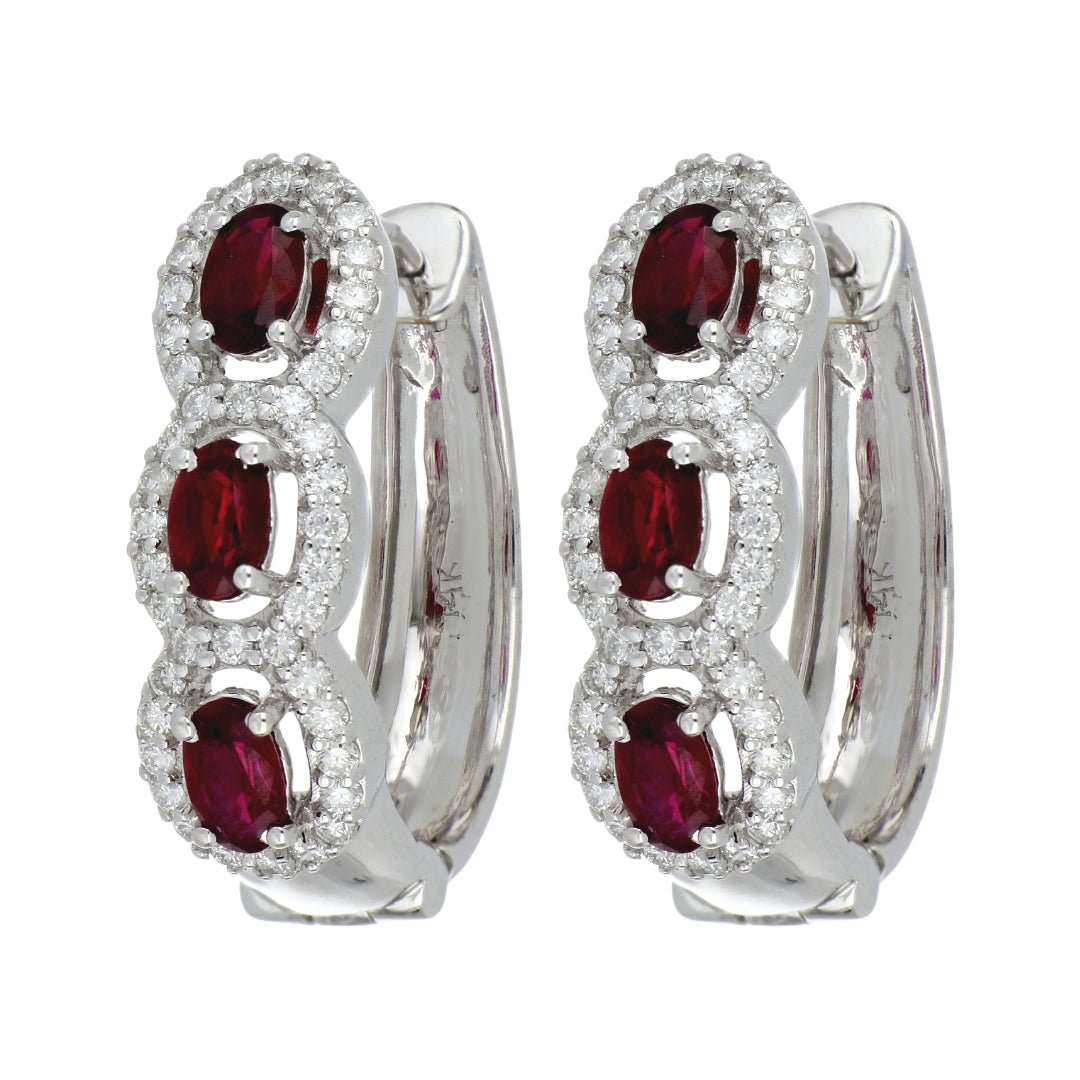 Buy Ruby Earrings (Ruby 1.87 cts. White Diamond 0.72 cts.) at Kay's Fine Jewelry