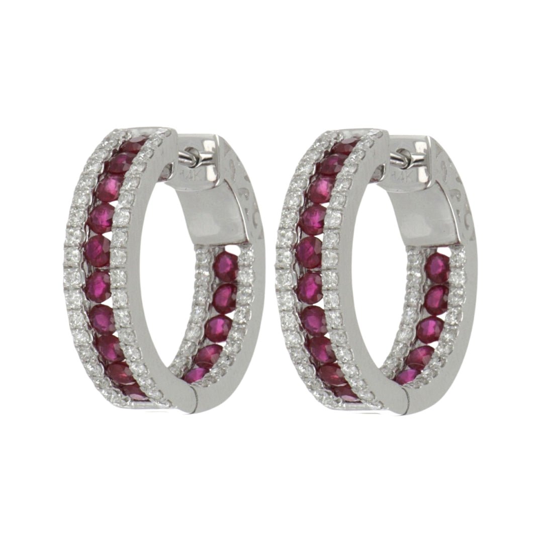 Ruby Earrings (Ruby 2.04 cts. White Diamond 1 cts.) Not Net