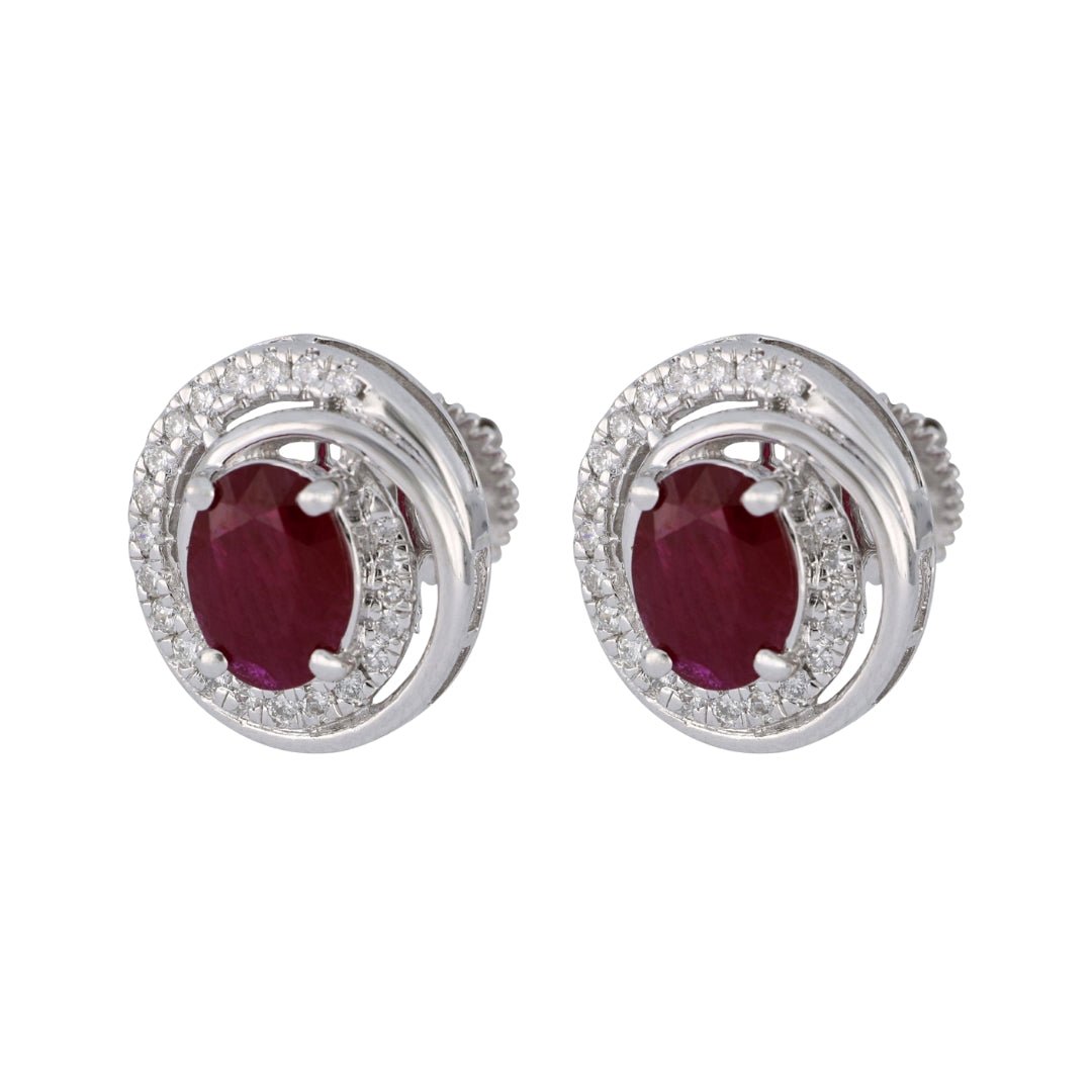 Buy Ruby Earrings (Ruby 2.24 cts. White Diamond 0.38 cts.) at Kay's Fine Jewelry
