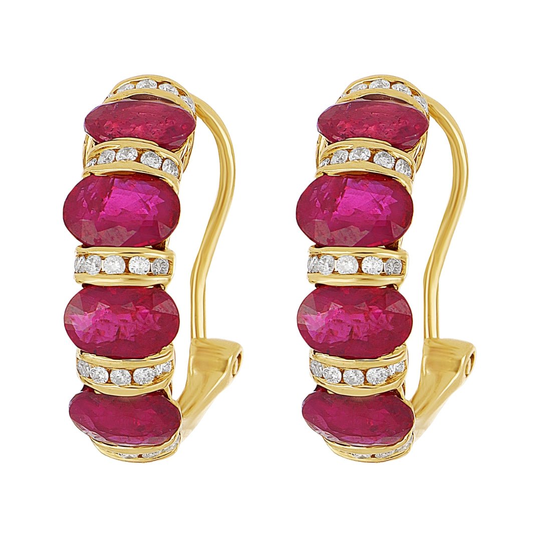 Buy Ruby Earrings (Ruby 5.06 cts. White Diamond 0.3 cts.) at Kay's Fine Jewelry