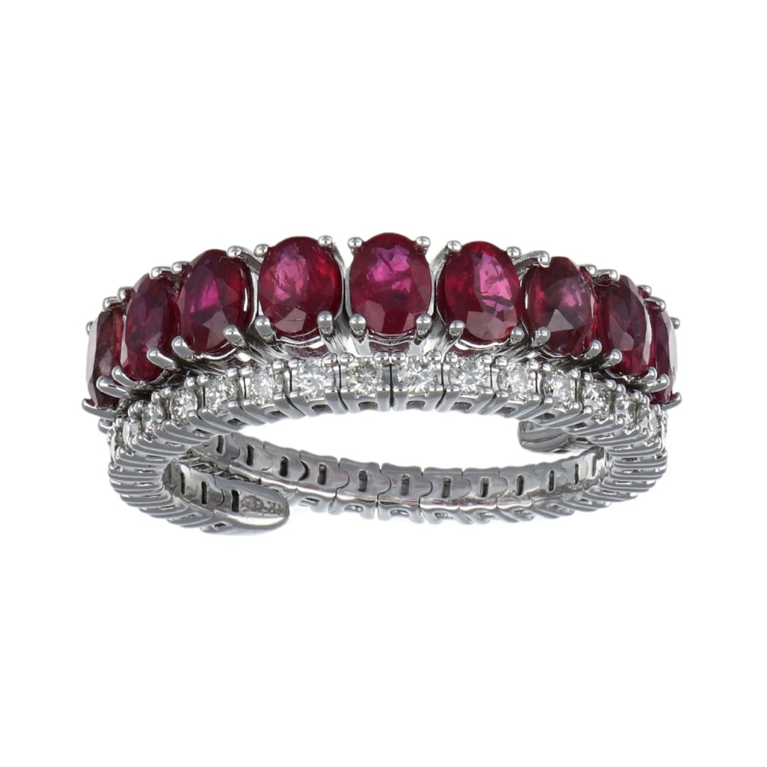 Ruby Flexi Ring (Ruby 1.98 cts. White Diamond 0.75 cts.) Not Net