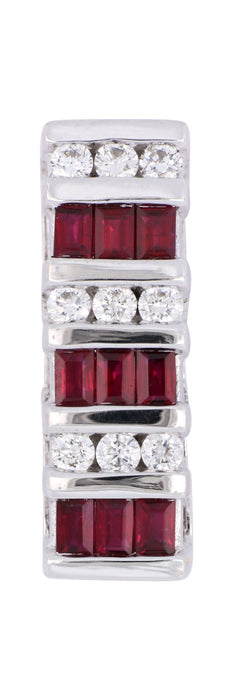 Ruby Ladies Pendant (Ruby 0.72 cts. White Diamond 0.3 cts.) Not Net