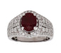 Ruby Ladies Ring (Ruby 2.9 cts. White Diamond 0.94 cts.) Not Net