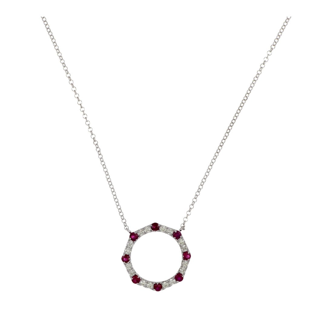 Ruby Necklace (Ruby 0.54 cts. White Diamond 0.34 cts.) Not Net