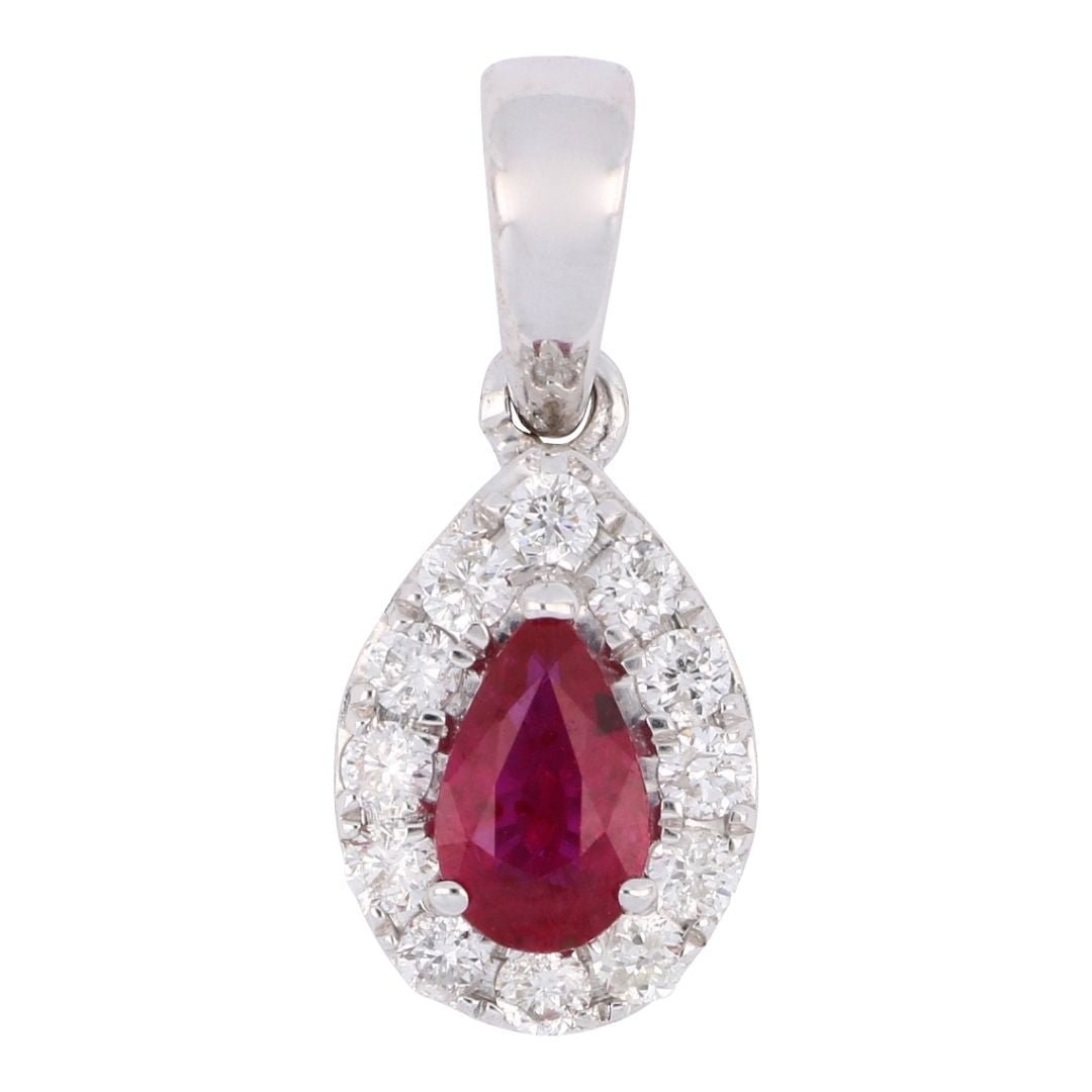 Buy Ruby Pendant (Ruby 0.45 cts. White Diamond 0.13 cts.) at Kay's Fine Jewelry