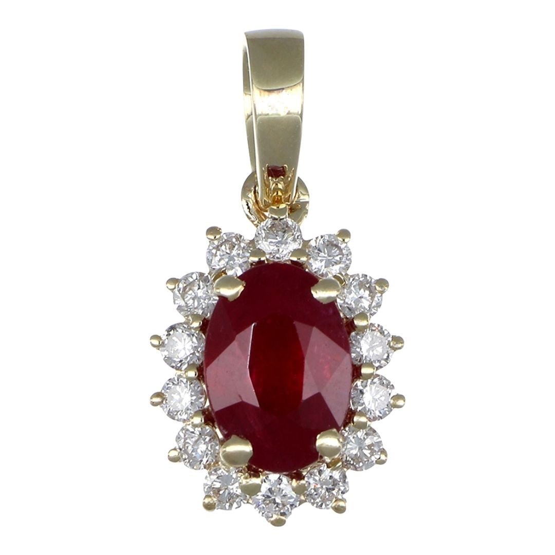 Buy Ruby Pendant (Ruby 0.58 cts. White Diamond 0.14 cts.) at Kay's Fine Jewelry