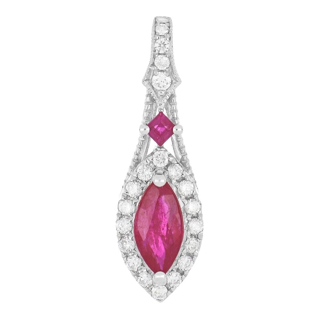 Buy Ruby Pendant (Ruby 0.62 cts. Ruby 0.06 cts. White Diamond 0.23 cts.) at Kay's Fine Jewelry