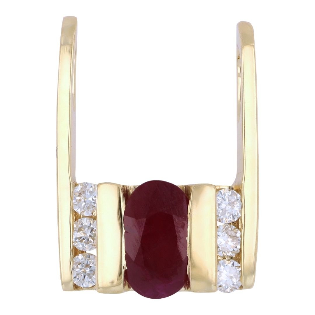 Buy Ruby Pendant (Ruby 0.72 cts. White Diamond 0.13 cts.) at Kay's Fine Jewelry