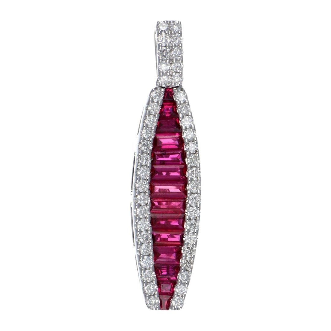 Ruby Pendant (Ruby 0.8 cts. White Diamond 0.36 cts.) Not Net