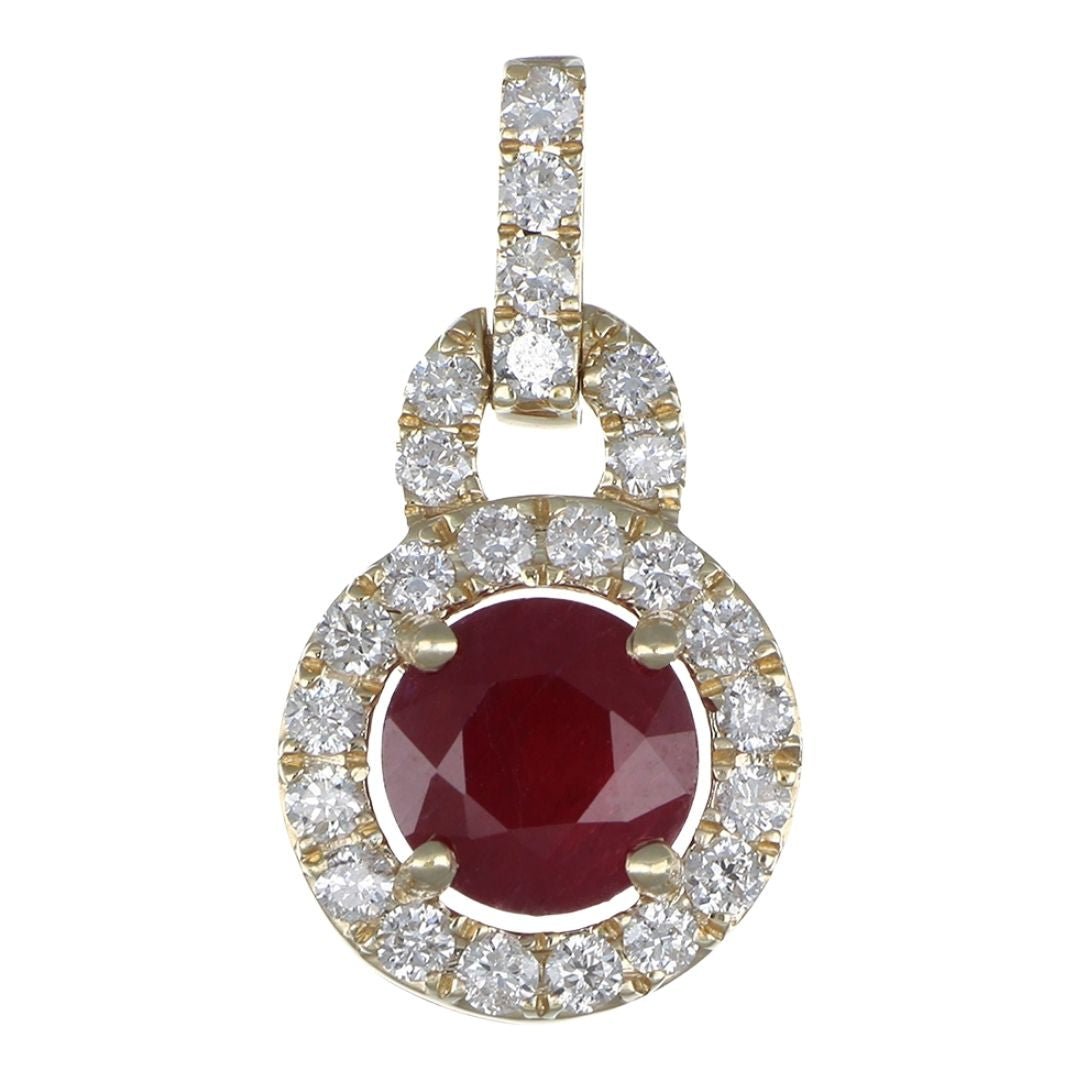Buy Ruby Pendant (Ruby 0.82 cts. White Diamond 0.26 cts.) at Kay's Fine Jewelry