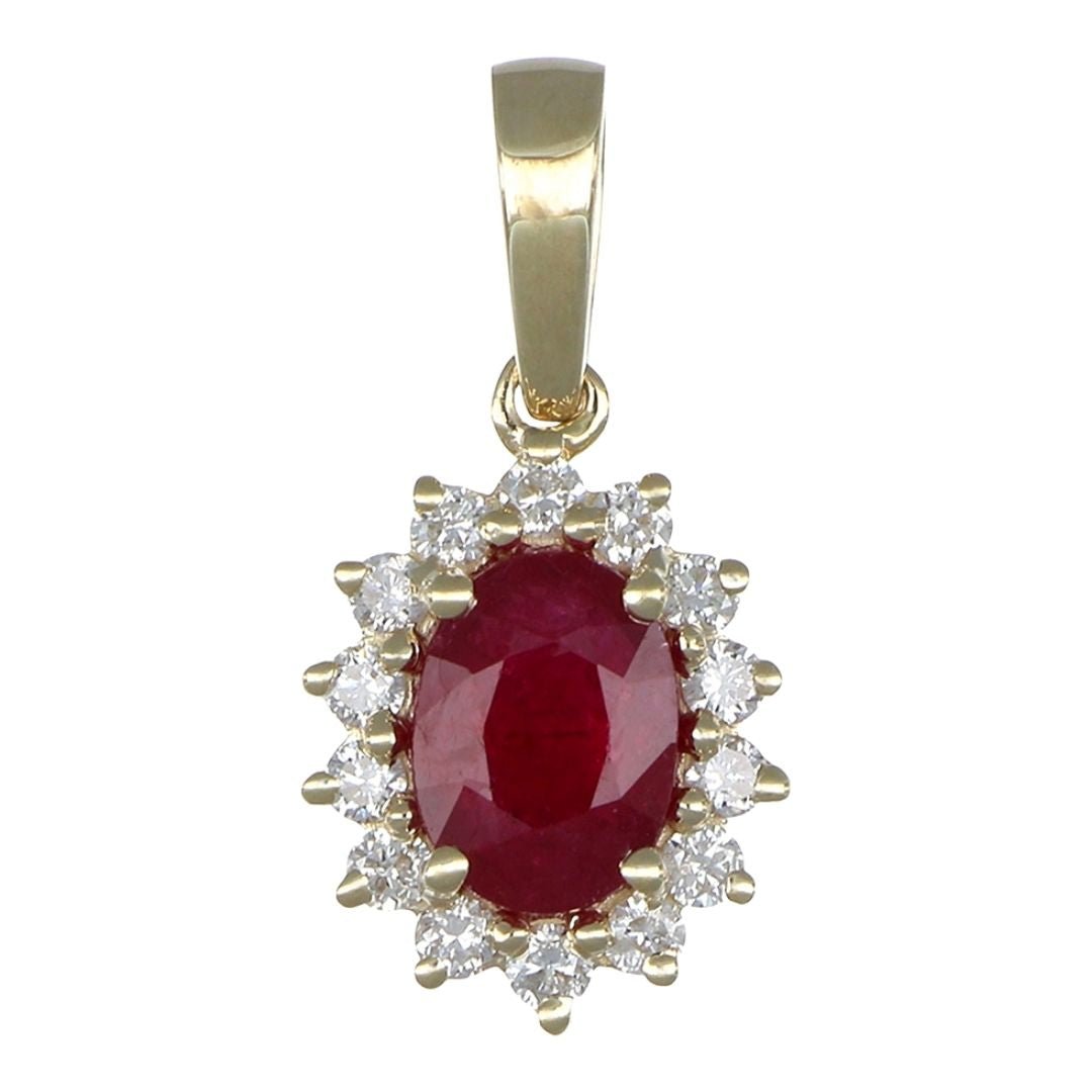 Buy Ruby Pendant (Ruby 0.91 cts. White Diamond 0.26 cts.) at Kay's Fine Jewelry