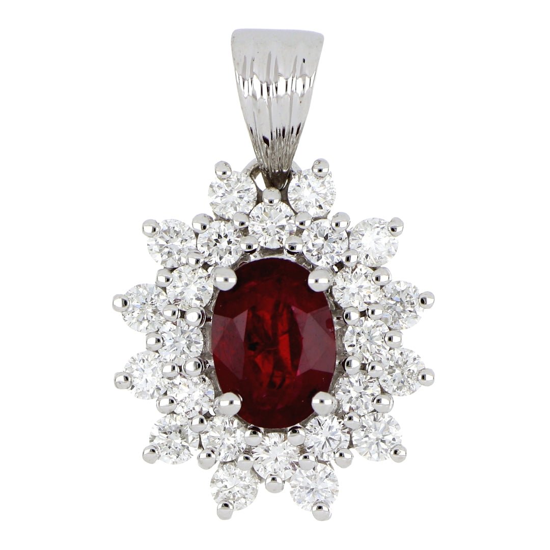 Ruby Pendant (Ruby 0.98 cts. White Diamond 0.77 cts.) Not Net