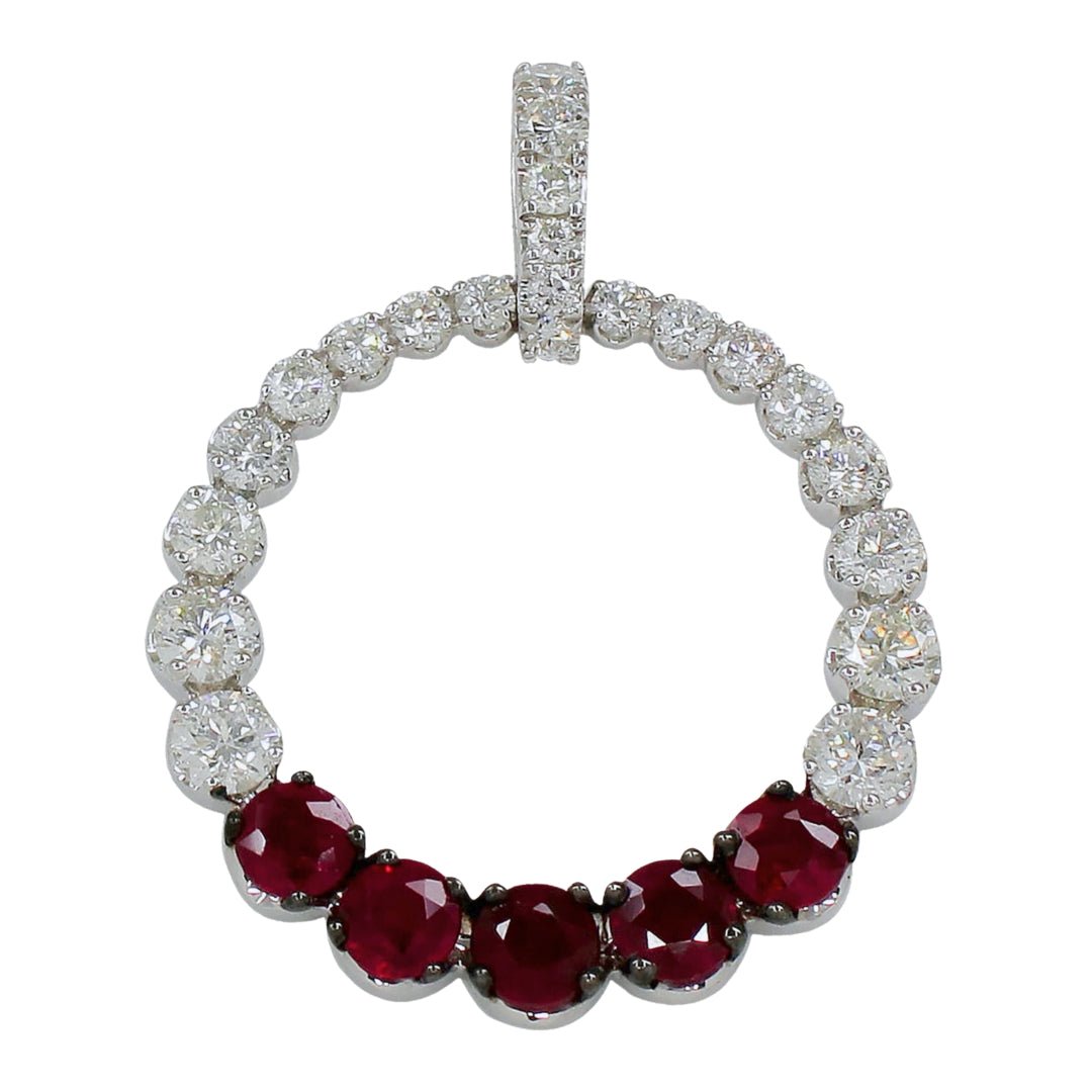 Ruby Pendant (Ruby 1.13 cts. White Diamond 1.09 cts.) Not Net