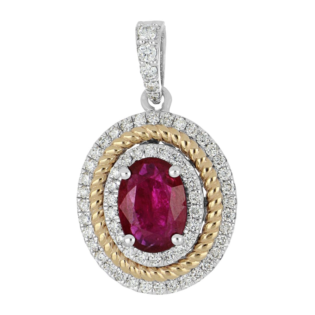 Ruby Pendant (Ruby 1.17 cts. White Diamond 0.4 cts.) Not Net