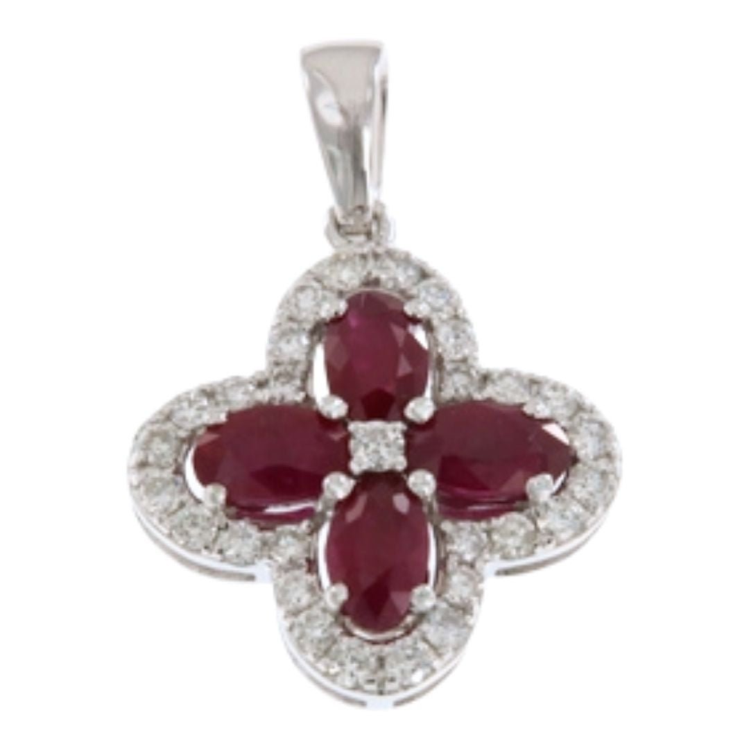 Buy Ruby Pendant (Ruby 1.31 cts. White Diamond 0.34 cts. ) at Kay's Fine Jewelry