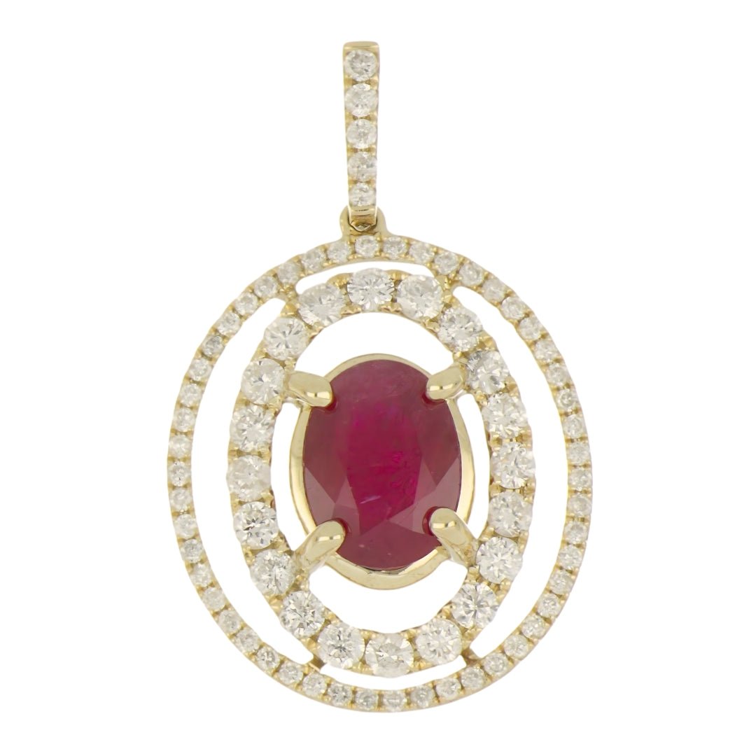 Ruby Pendant (Ruby 1.78 cts. White Diamond 0.57 cts) Not Net