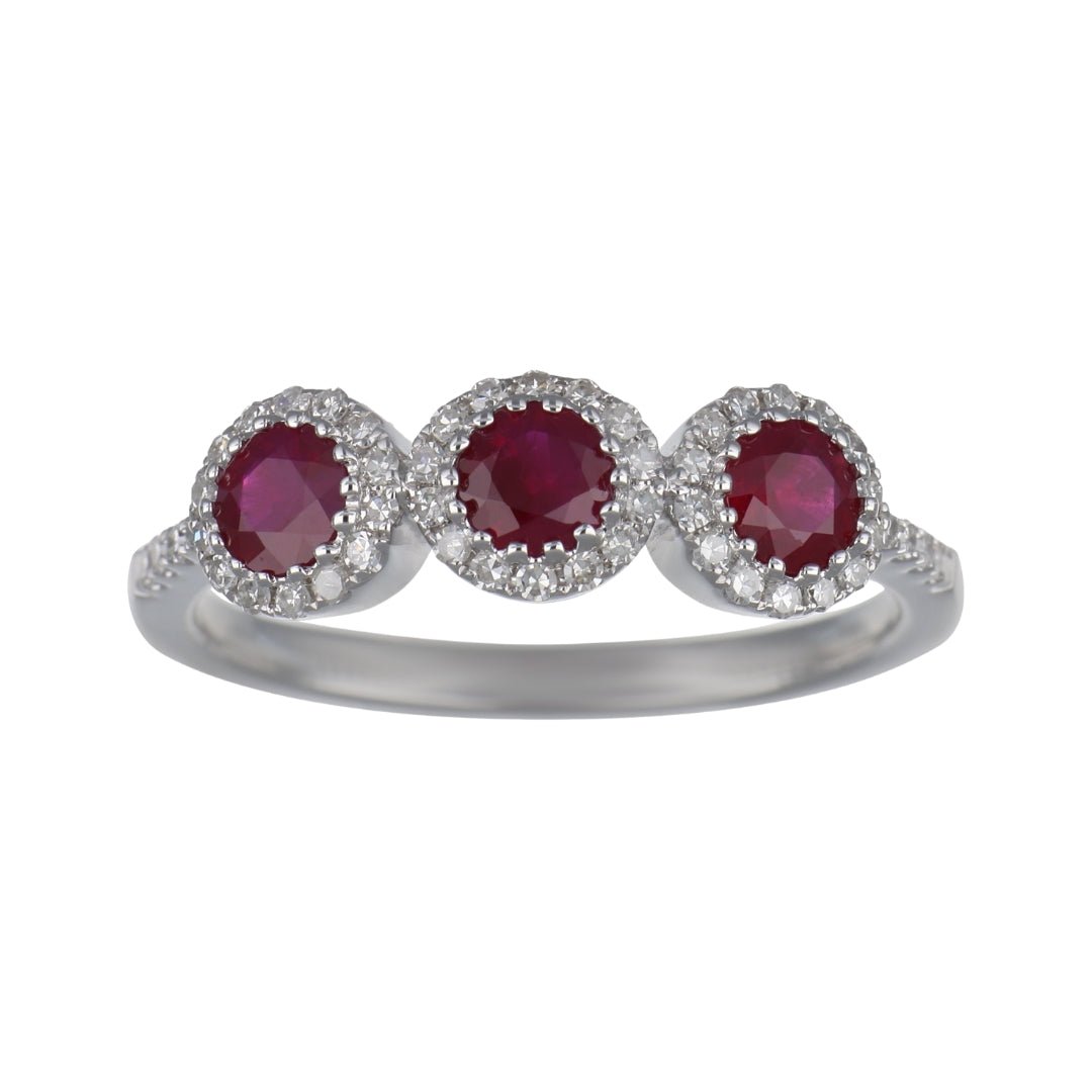 Ruby Ring (Ruby 0.9 cts. White Diamond 0.26 cts.) Not Net