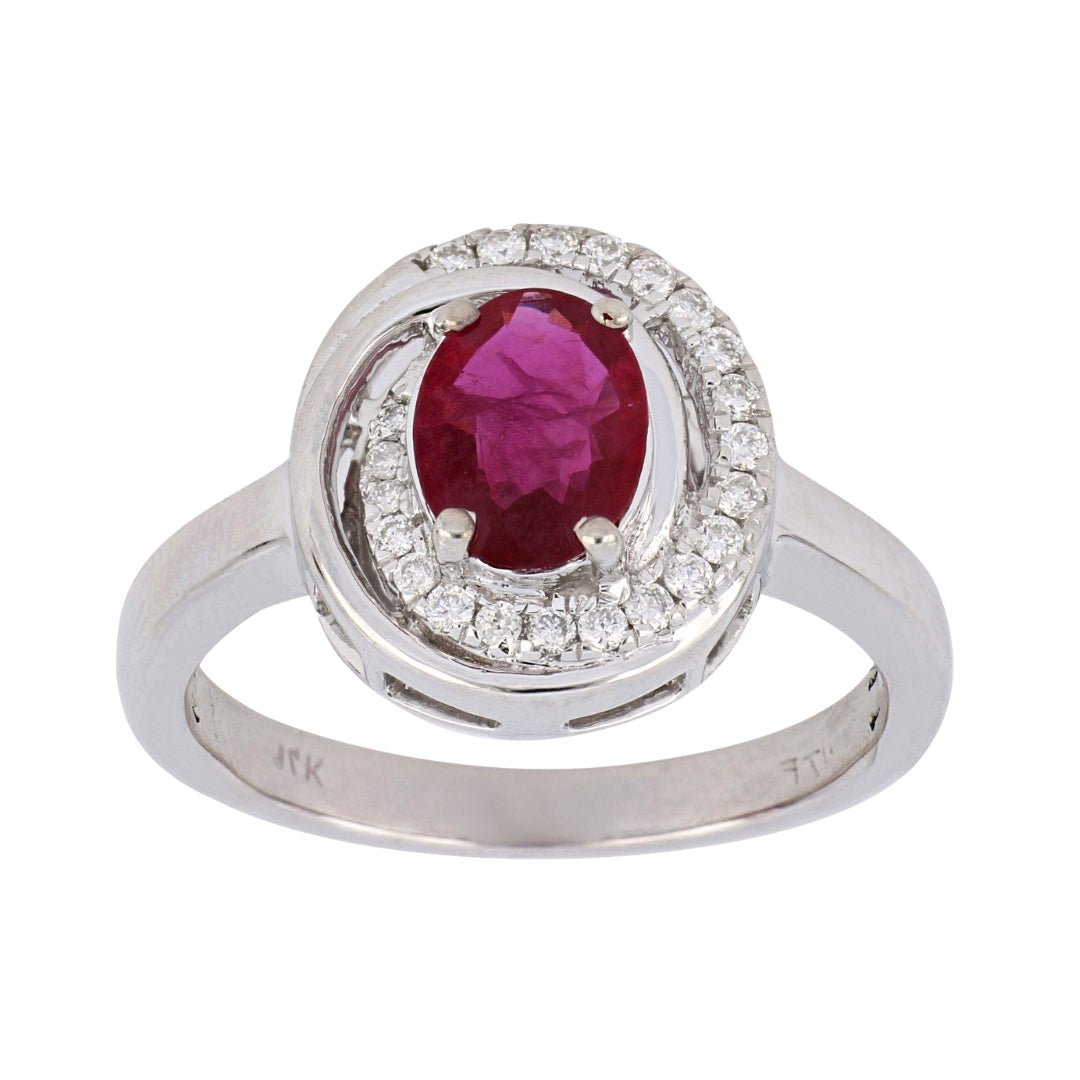 Buy Ruby Ring (Ruby 0.95 cts. White Diamond 0.17 cts.) at Kay's Fine Jewelry