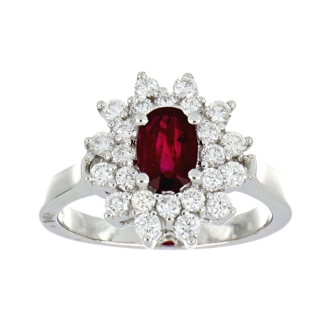 Ruby Ring (Ruby 0.95 cts. White Diamond 0.78 cts.) Not Net