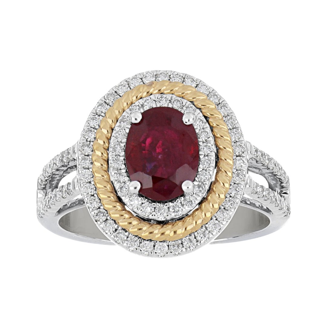 Ruby Ring (Ruby 1.27 cts. White Diamond 0.5 cts.) Not Net