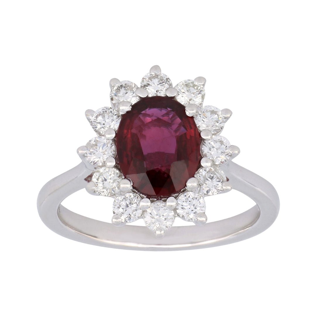 Ruby Ring (Ruby 1.71 cts. White Diamond 0.79 cts.) Not Net