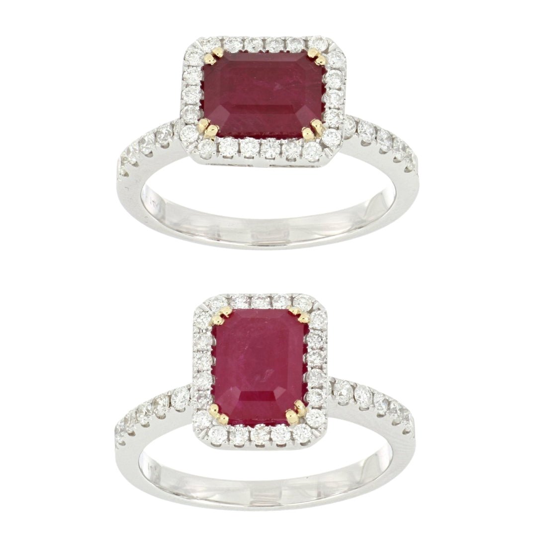 Ruby Ring (Ruby 2.28cts White Diamond 0.39cts) Not Net