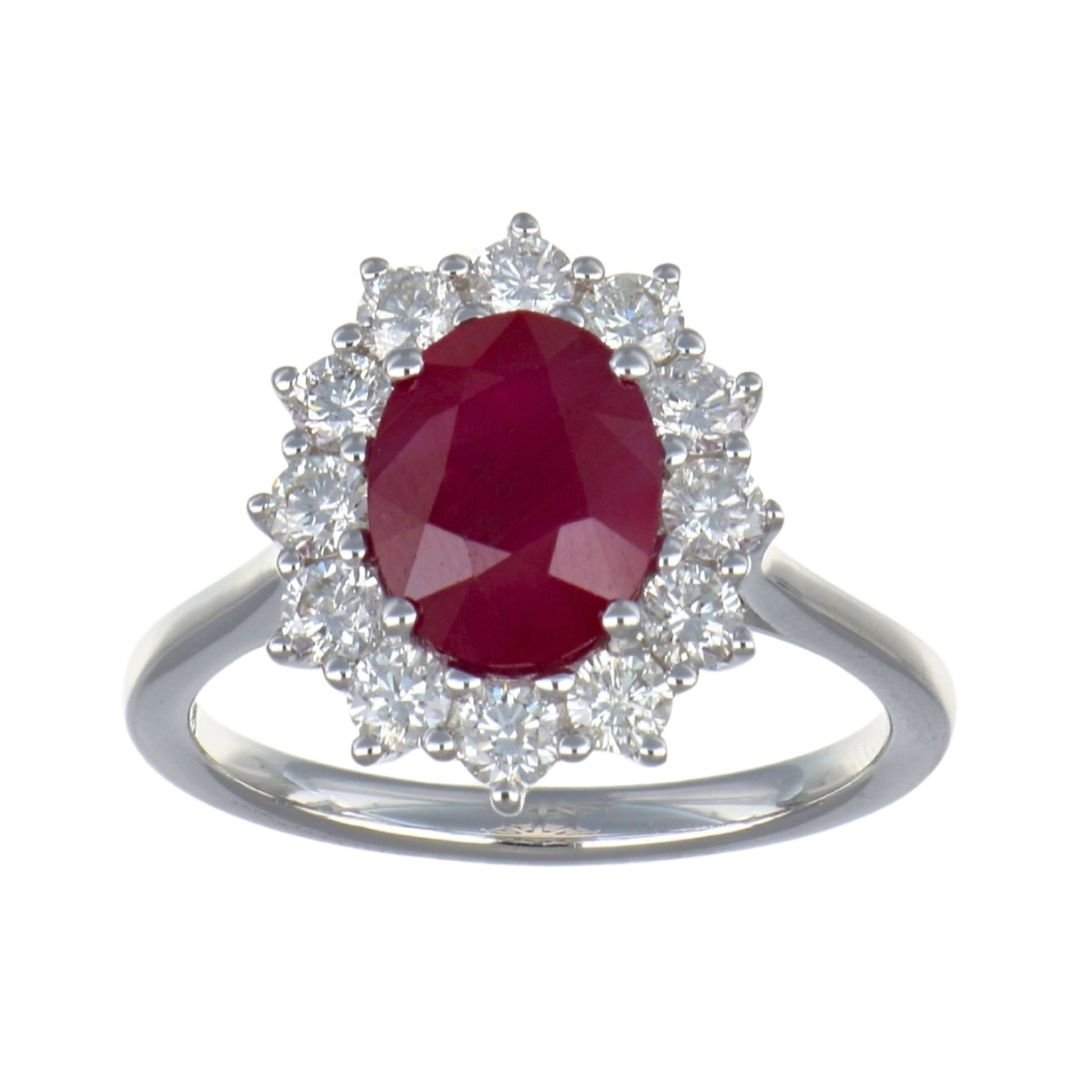 Buy Ruby Ring (Ruby 2.8 cts. White Diamond 0.78 cts.) at Kay's Fine Jewelry