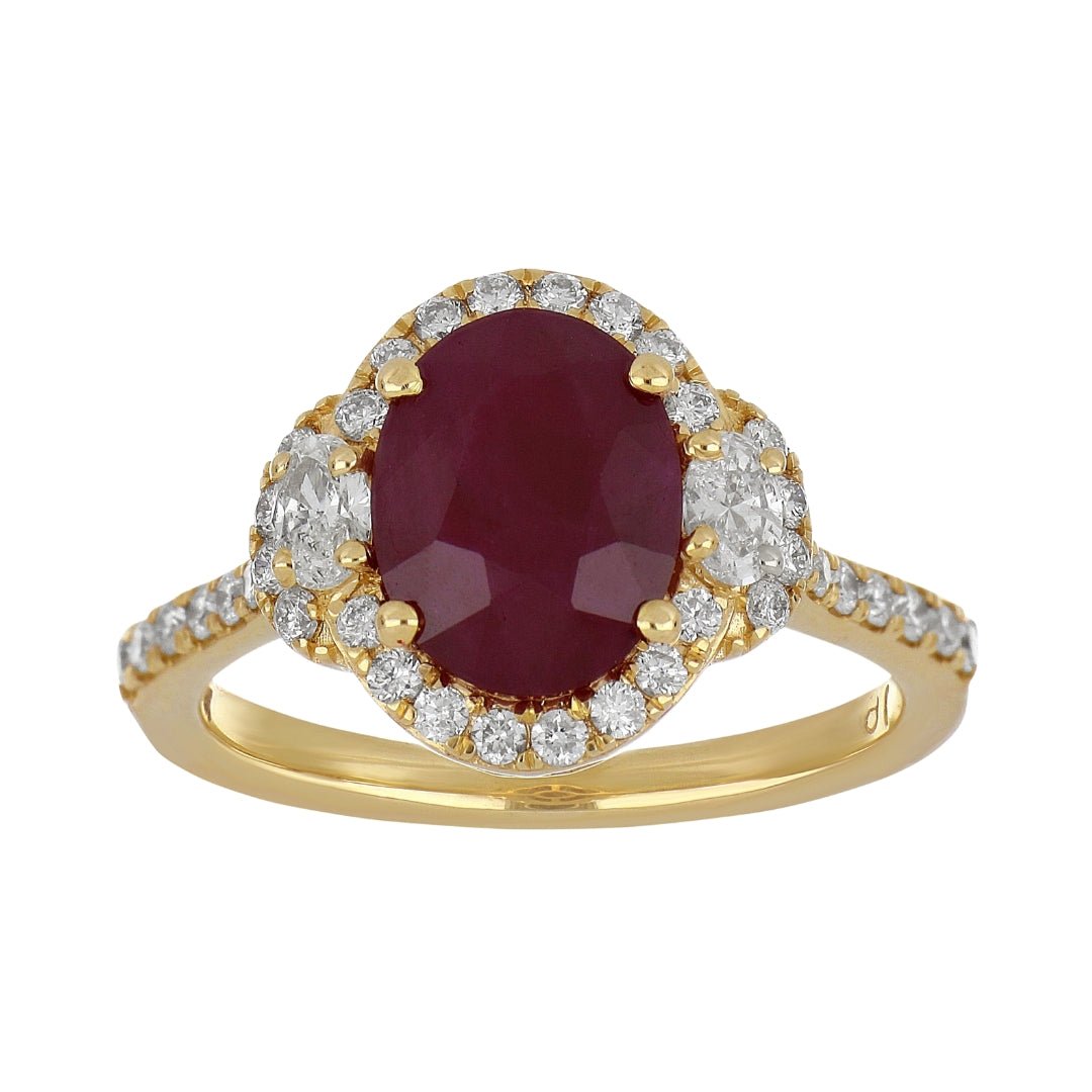 Ruby Ring (Ruby 3.59 cts. White Diamond 0.23 cts. White Diamond 0.4 cts.) Not Net