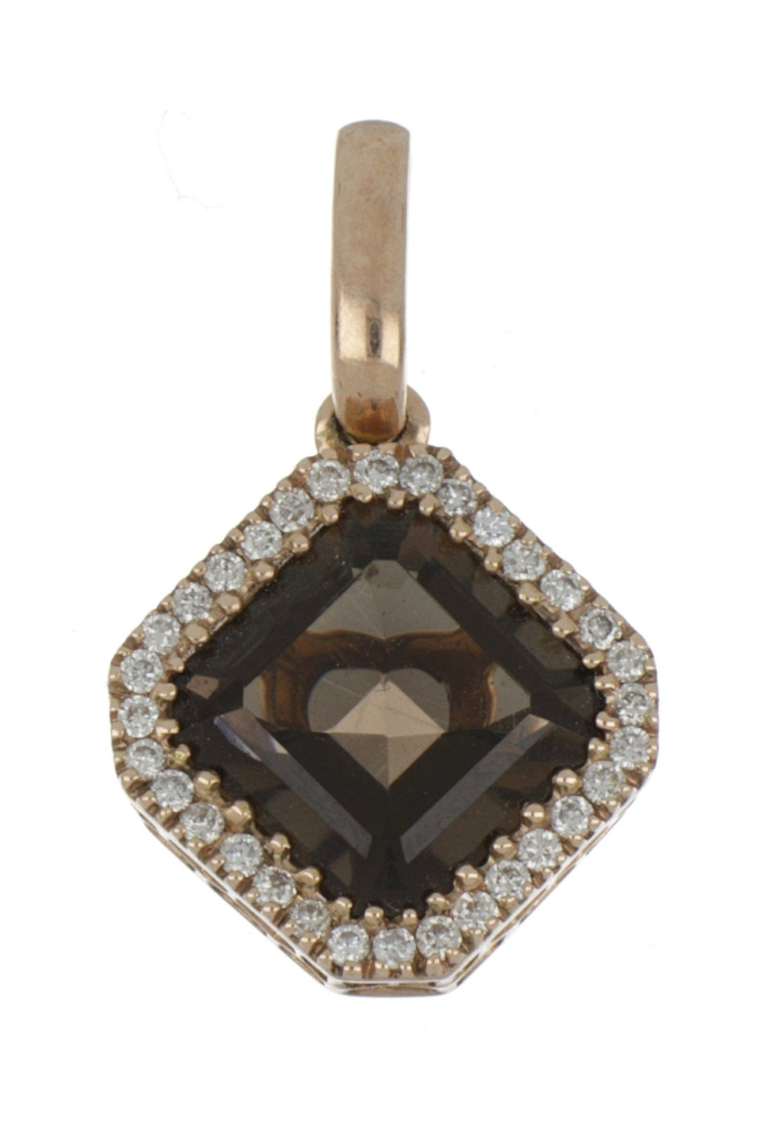Smokey Topaz Ladies Pendant (Smokey Topaz 1.59 cts. White Diamonds 0.10 cts.) Not Net