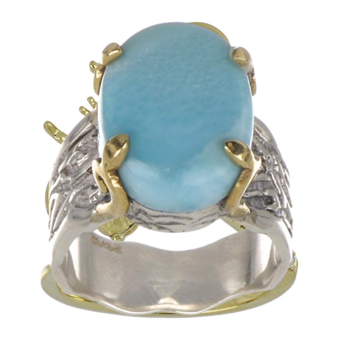 S/S (YG plated) Larimar Ring Not Net