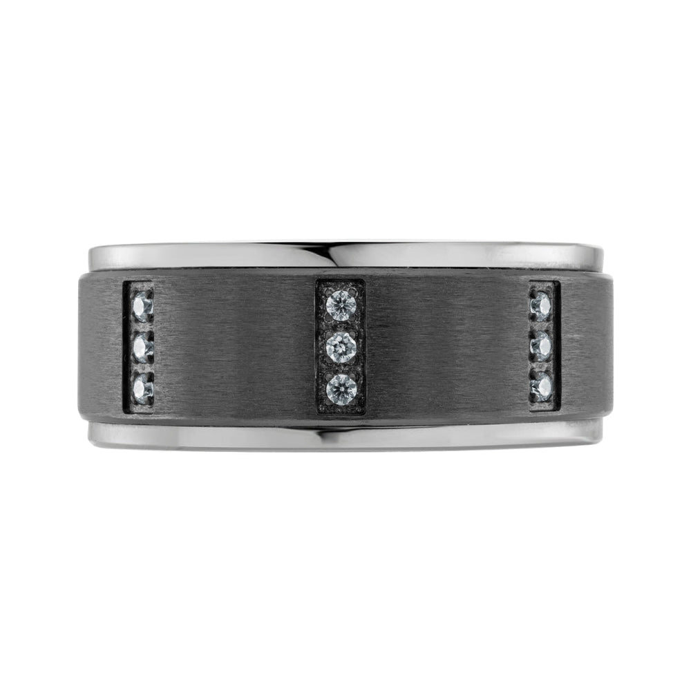 Buy Tantalum and Titanium Wedding Band with Diamonds (0.25ct) - 9mm at Kay's Fine Jewelry