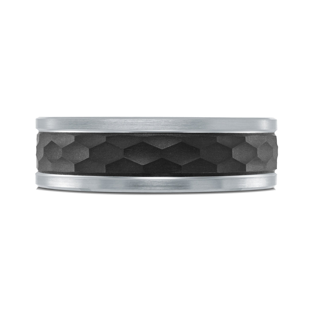 Tantalum, Carbon Fiber & Gold Men's Ring