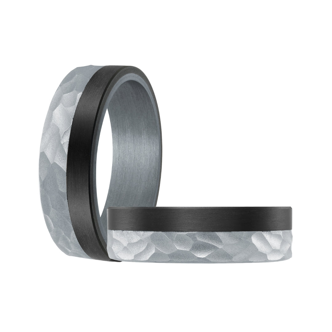 Tantalum, Carbon Fiber & Gold Men's Ring