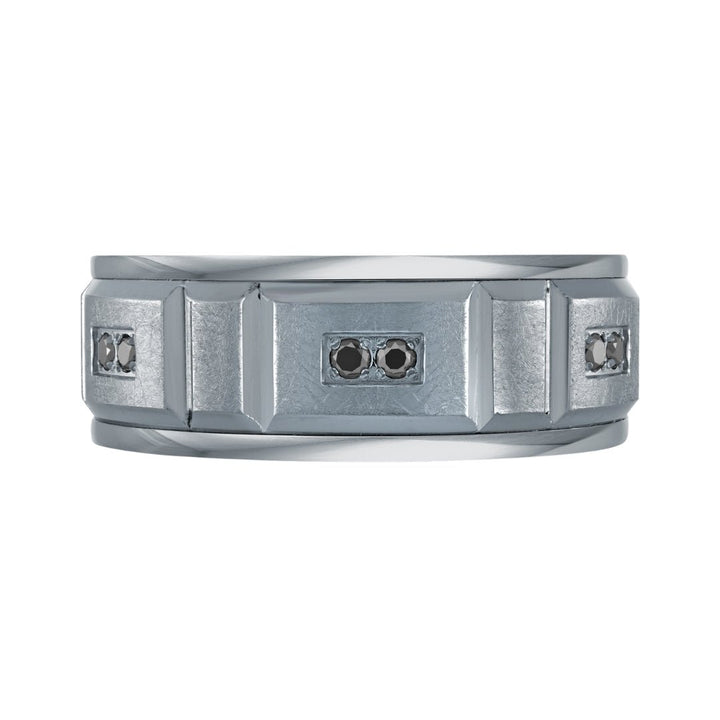 Tantalum Men's Ring (Black Diamond 0.09 cts.)