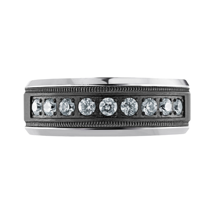 Tantalum & Titanium Men's Ring (White Diamond 0.54 Cts)