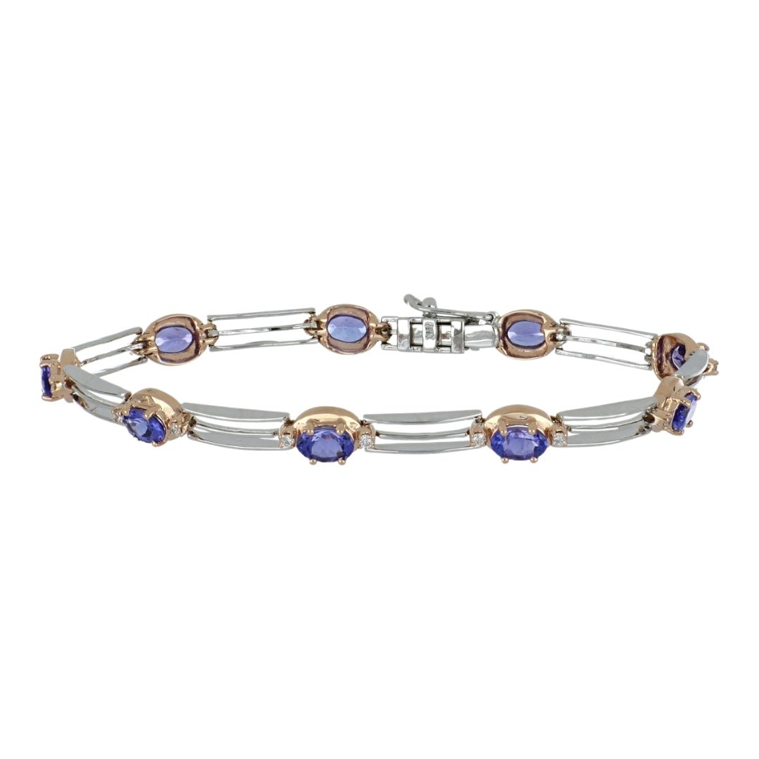 Tanzanite Bracelet (Tanzanite 4.3 cs. White Diamond 0.28 cts.) Not Net